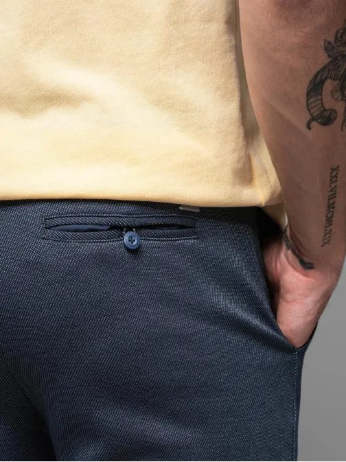 Tmavě modré chinos šortky V1 SRCS-0168