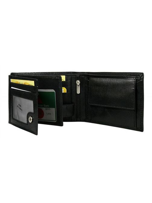 Jednoduchá a praktická černá pánská peněženka