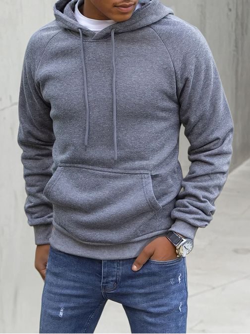 Pohodlná stylová tmavě šedá mikina