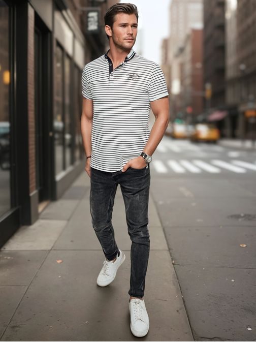 Originální bílá pánská polokošile