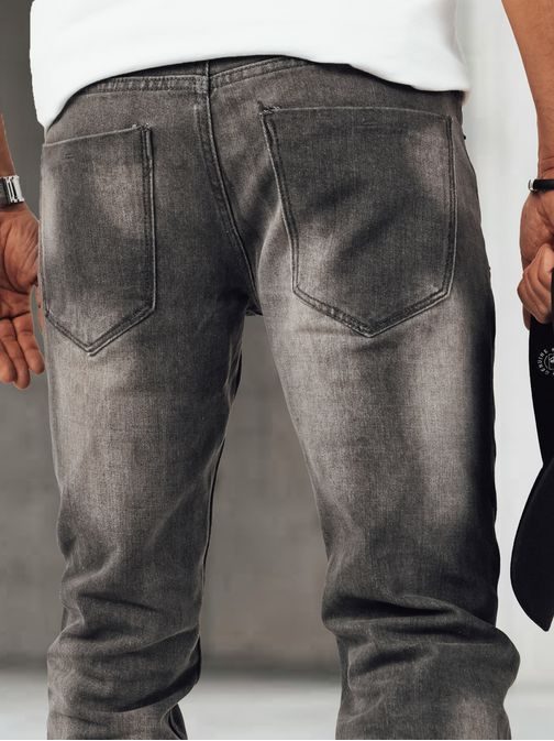 Stylové pánské rifle v šedé barvě