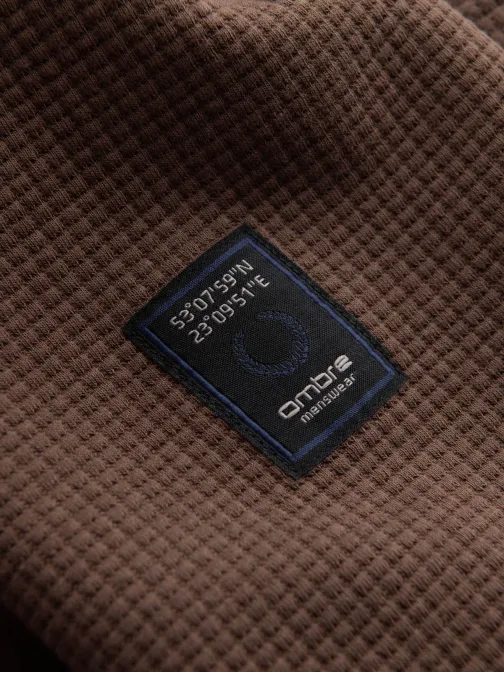 Hnědá prošívaná přechodná bunda V3 JANP-0193