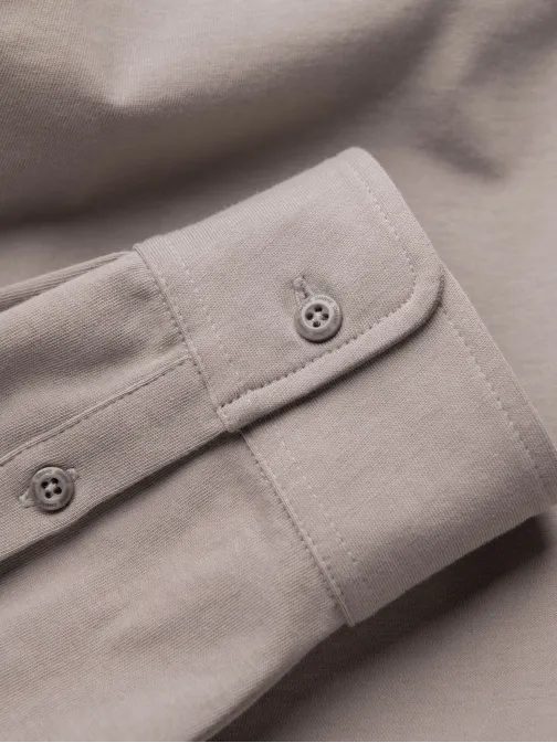 Módní popelavá košile s nášivkou V5 SHCS-0138