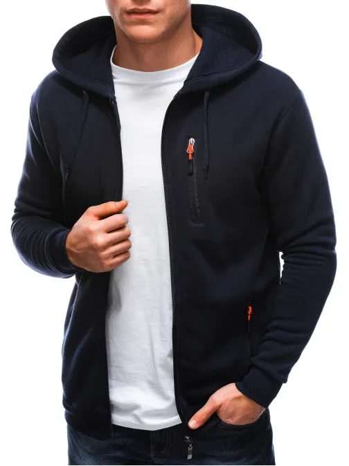 Pánská sportovní mikina modrá B1539