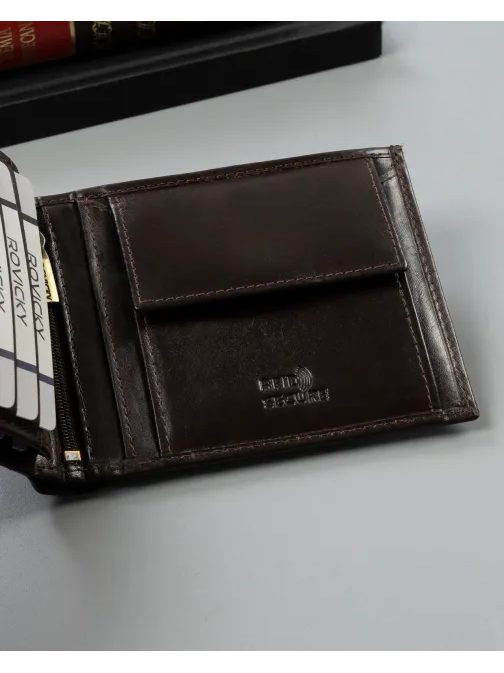 Tmavě hnědá pánská peněženka Rovicky