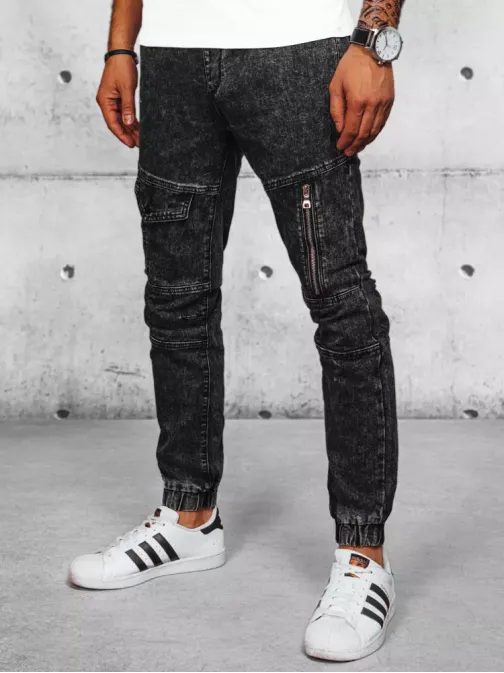 Zajímavé černé džíny