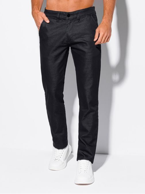 Elegantní černé chinos nohavice P1270