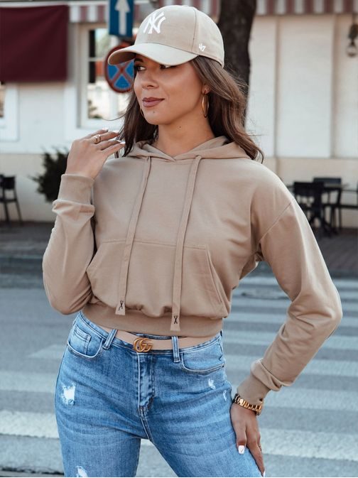 Trendy dámská světle hnědá mikina Trendhood