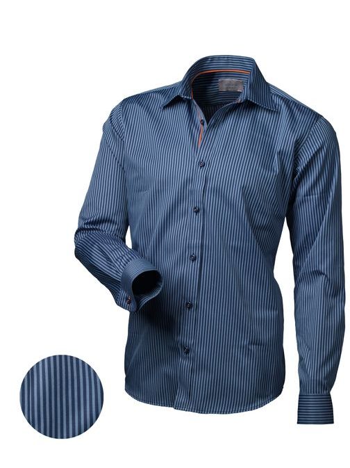 Modrá stylová pánská košile V136