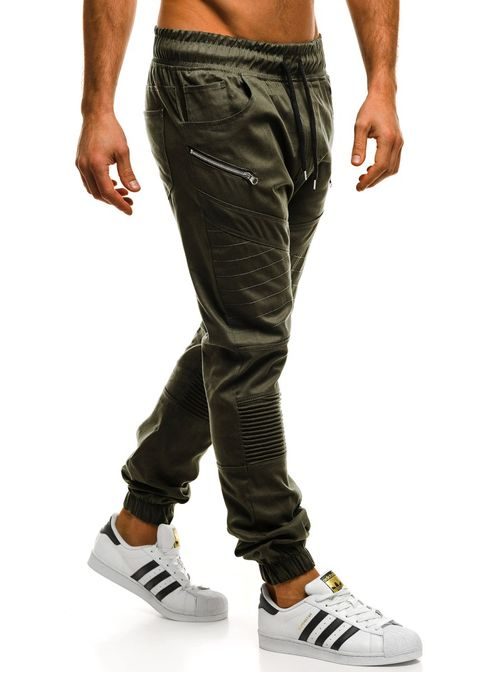Jogger kalhoty v olivové barvě ATHLETIC 0951