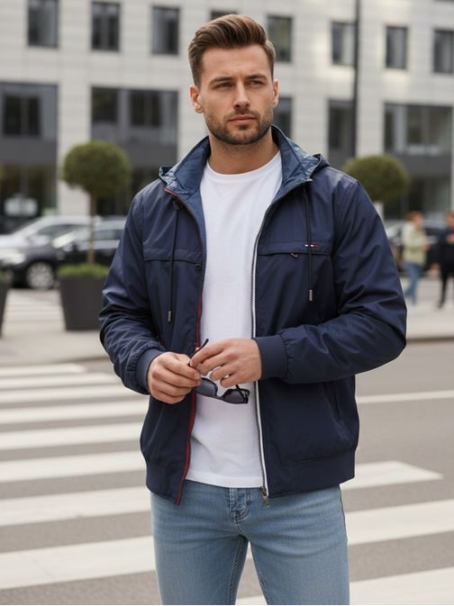 Oboustranná lehká granátová bunda