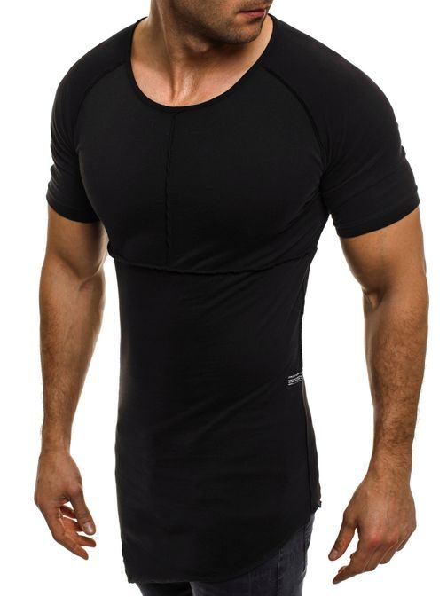 Asymetrické černé pánské tričko ATHLETIC 1112