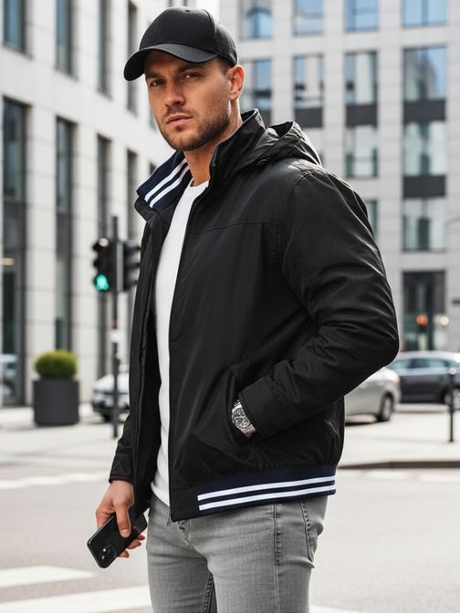 Černá pánská přechodná bunda