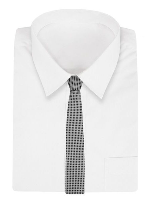 Šedá kravata s elegantním vzorem Angelo di Monti