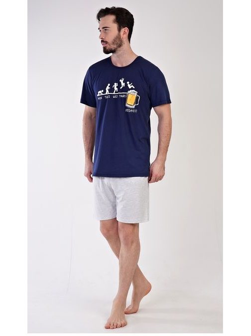 Dvojbarevné pánské pyžamo - Pivko