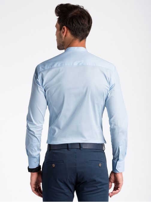 Modrá SLIM FIT jedinečná košile k497