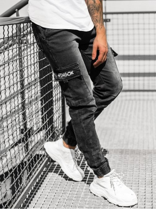 Moderní jogger džíny v černé barvě DR/TF067Z