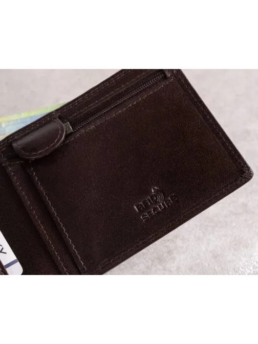 Kožená hnědá pánská peněženka Rovicky