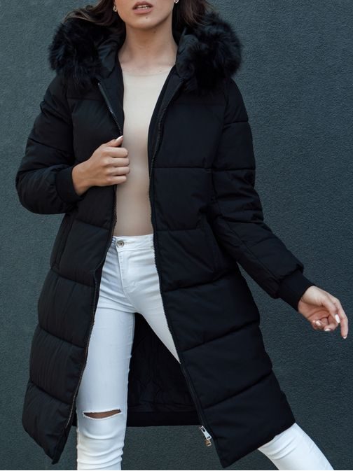 Dámská trendy zimní černá bunda Treverse