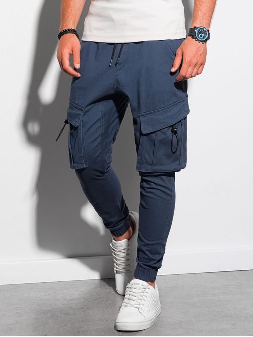 Modré jogger kalhoty P1026