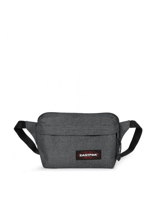 Černý denimový batoh s odnímatelnou ledvinkou EASTPAK PADDED TRAVELL'R