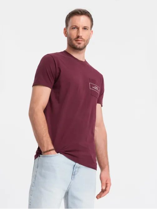 Bordové triko ve stylu streetstyle V3 TSCT-0108