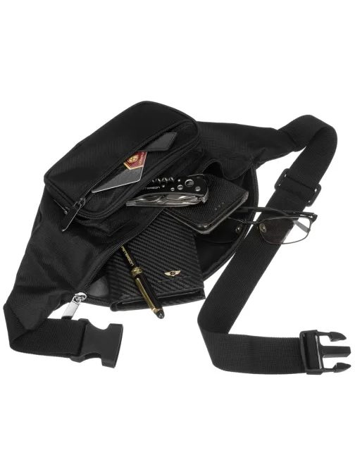 Univerzální pánská ledvinka v černé barvě