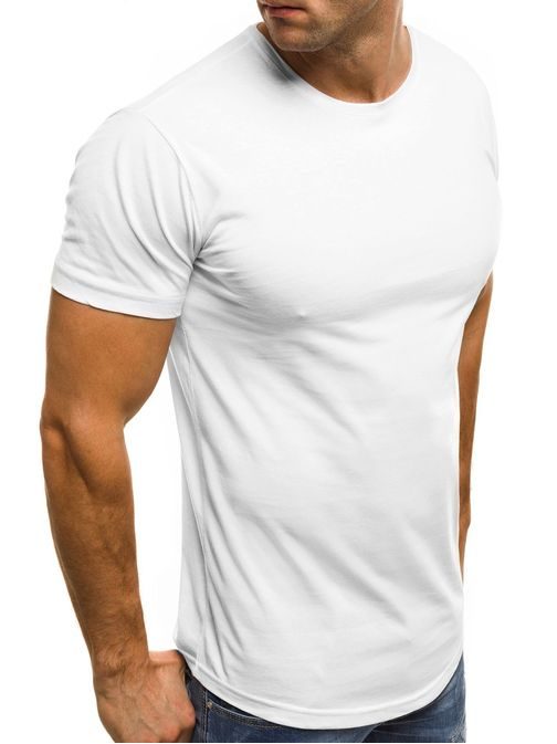 Klasické bílé pánské tričko OZONEE B/181227