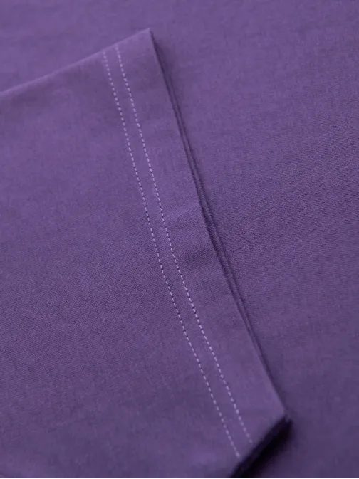 Základní fialové bavlněné tričko s kulatým výstřihem V13 TSBS-0236