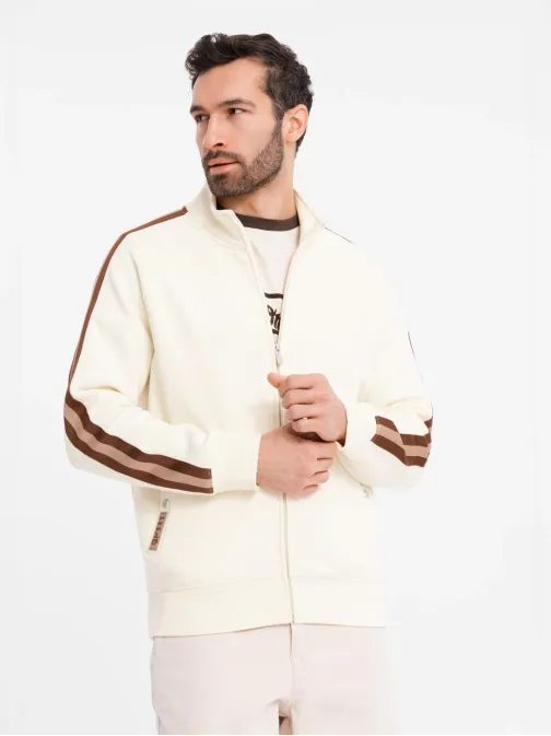 Zajímavá krémová mikina bomber V3 SSZP-0219
