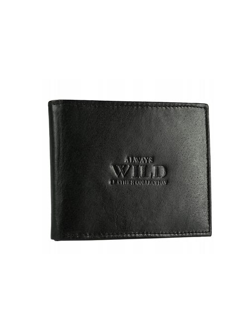 Elegantní černá kožená peněženka Wild