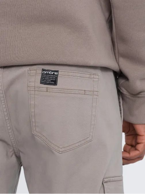 Trendy béžové jogger kalhoty V2 PAJO-0125