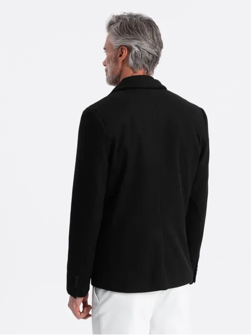 Trendy černé pánské sako V3 BLZB-0118