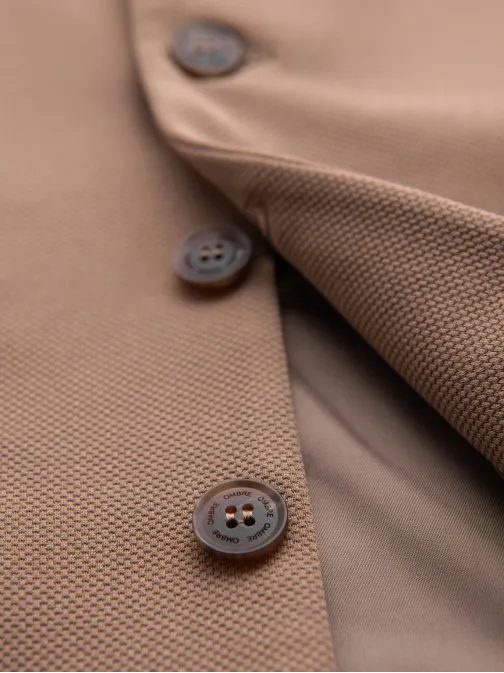 Elegantní hnědá pánská vesta V1 BLZV-0145