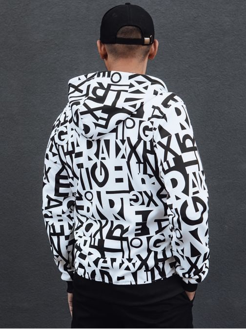 Bílá mikina s trendy potiskem