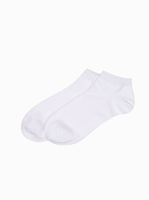 Bílé kotníkové bavlněné ponožky U249 (5 ks)