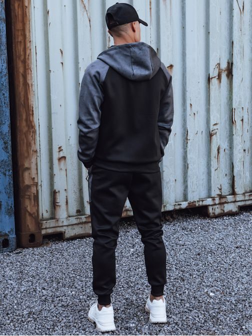 Moderní grafitově-černá pánská tepláková souprava