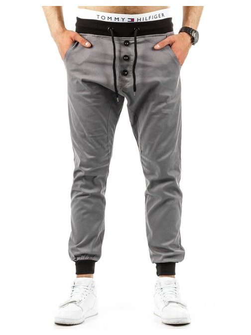 Tmavě šedé Chino pánské kalhoty