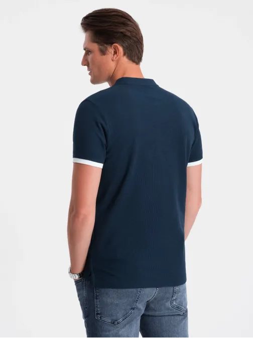 Pohodlná trendy granátová polokošile V4 TSCT-0156