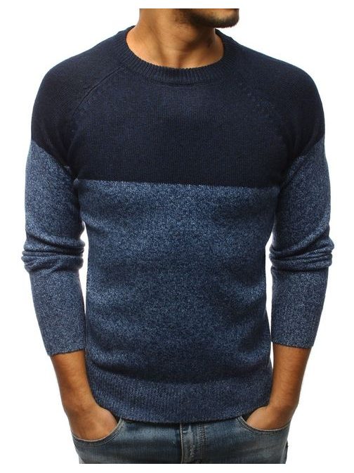 Modrý originální svetr