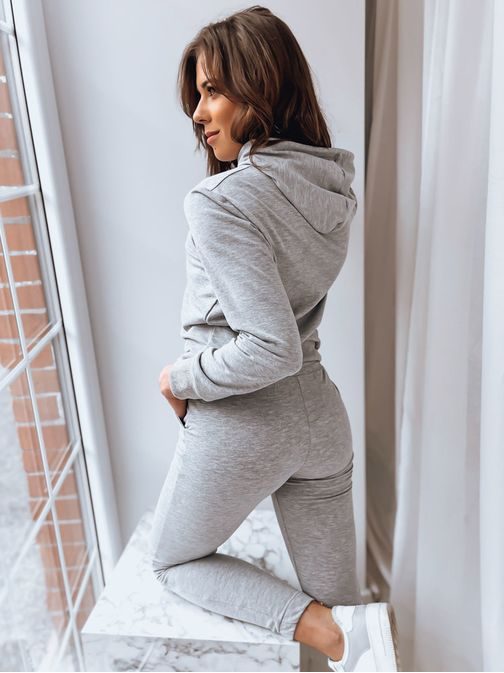 Pohodlná dámská světle šedá tepláková souprava Migel