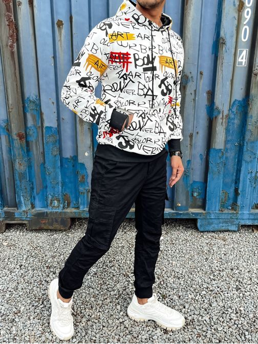 Stylová pánská bílá mikina