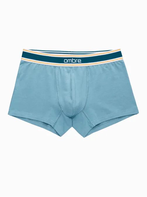 Modré stylové boxerky unbo-0110 (3ks)