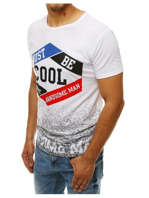 Moderní tričko s krátkým rukávem v bílé barvě