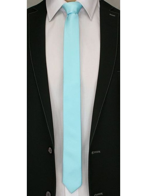 Proužkovaná tyrkysová pánská kravata