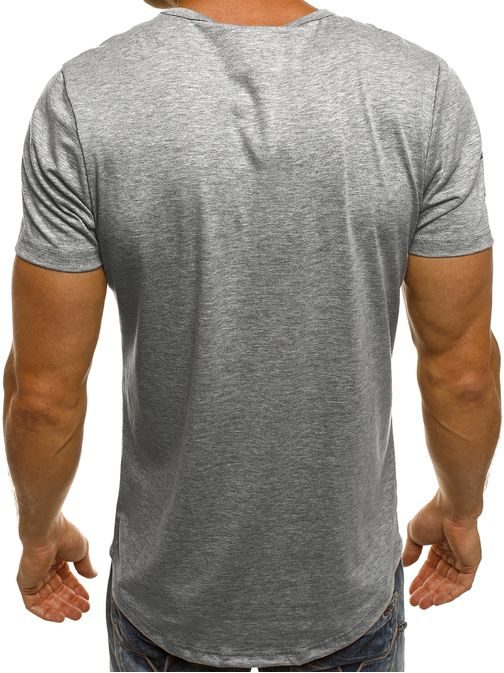 Pánské atraktivní šedé tričko J.STYLE SS185
