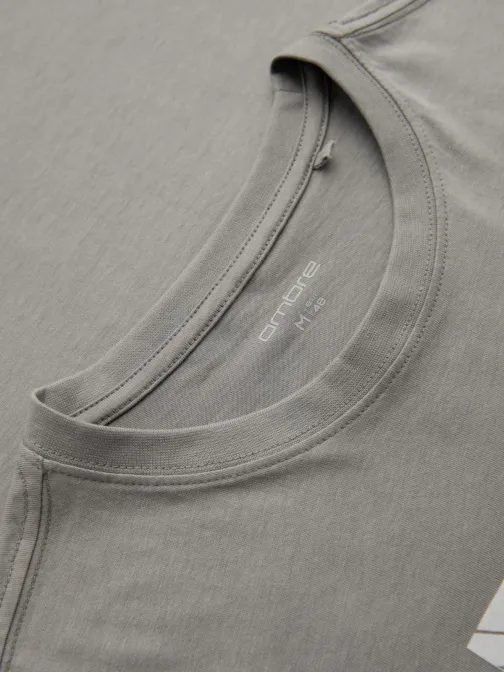 Šedé tričko s geometrickým potiskem V3 TSPT-0259