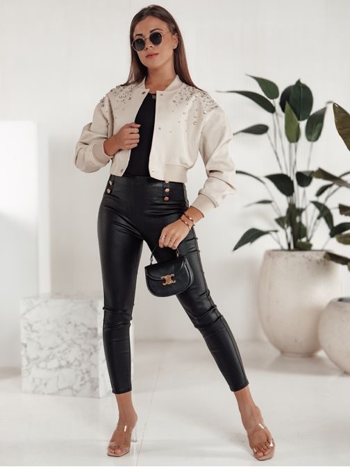 Dámské černé voskované kalhoty Skinlove