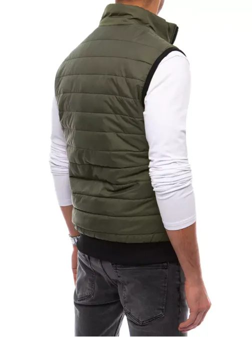 Zelená stylová vesta bez kapuce