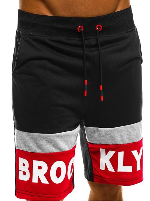 Černé BROOKLYN kraťasy OZONEE JS/KK205